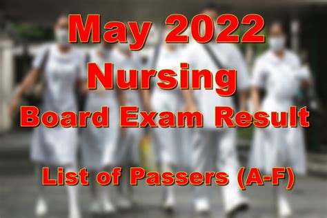Nursing Board Exam Result May 2022 .